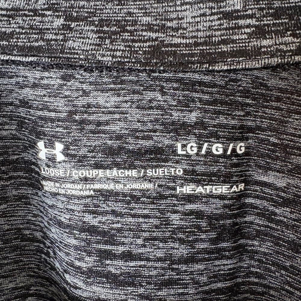 Under Armour 1/2 Zip Pullover Women's L Black Gray HeatGear Space Dye Active Top - Picture 3 of 8